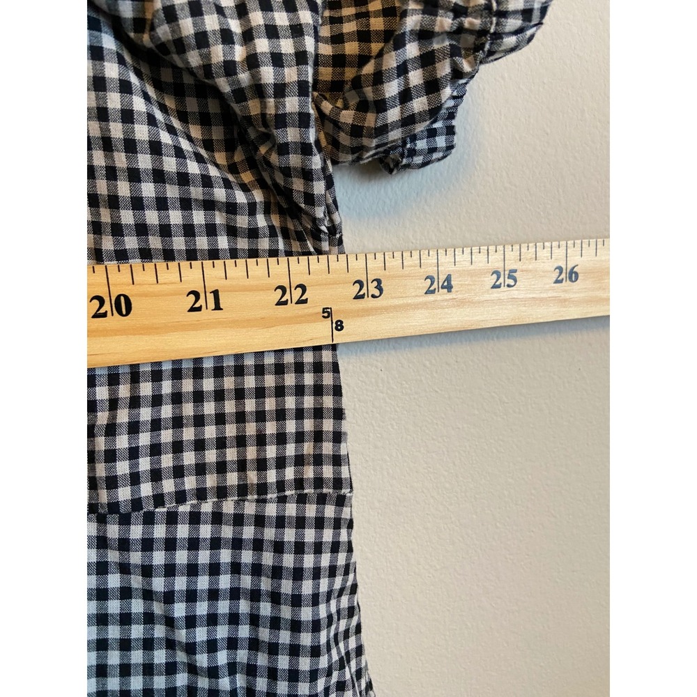 Samansa Mos2 Gingham Check Button Front Tiered Mi… - image 4